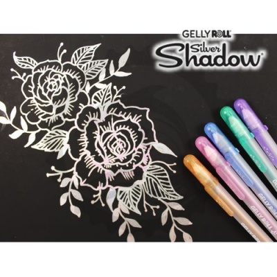 SAKURA BOLIGRAFO GEL TAPON GELLY ROLL SILVER/SHADOW TINTA METALICA CAMBIA COLOR    - [ almacen 3 ]