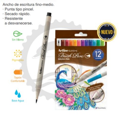 ARTLINE PLUMONES PERMANENTE SET C/12PZ  BLISTER    - [ almacen 2 ]