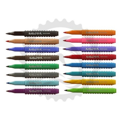 ARTLINE PLUMONES PUNTA PINCEL APILABLE SET C/6PZ ESTUCHE    - [ almacen 2 ]