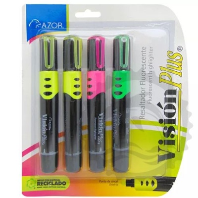 AZOR RESALTADOR  VISION PLUS BLISTER SET C/4PZ   - [ almacen 2 ]