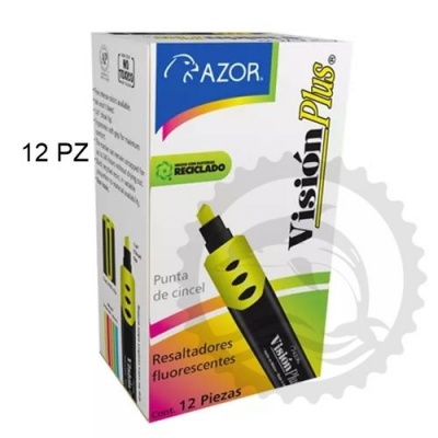 AZOR RESALTADOR  VISION PLUS CAJA C/12PZ  PARA CINCEL - [ almacen 2 ]